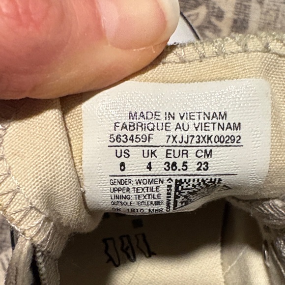 Converse Slip-On Canvas Sneakers - Beige and White - Picture 2 of 3